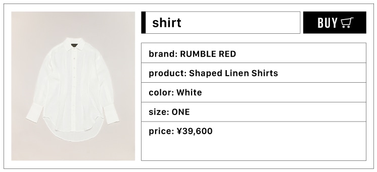 RUMBLE RED/Shaped Linen Shirts