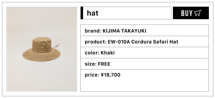 KIJIMA TAKAYUKI/EW-010A Cordura Safari Hat
