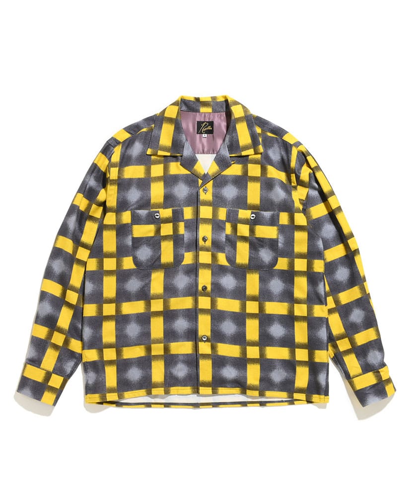 One Up Shirt-R/C Flannel Cloth/Printed Grey×Yellow/グレー×イエロー M(MEN)