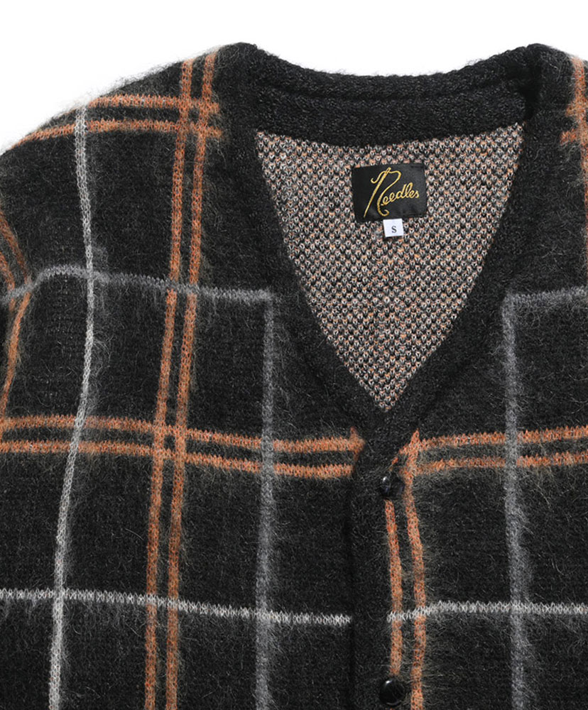 LOFTMAN別注 Mohair Cardigan(L(MEN) Windowpen/ウィンドウペン): NEEDLES