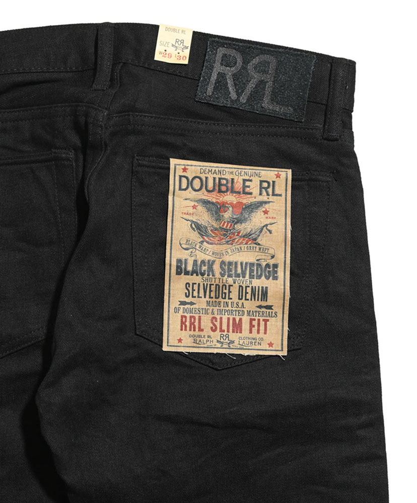 Slim Fit Selvedge Jean-L30(31 New Black On Black/ニューブラック