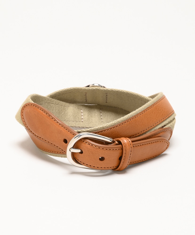 ウェビングビットベルト(85(MEN) Beige×Tan/ベージュ×タン