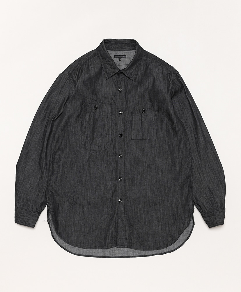 Work Shirt Cotton Denim ShirtingLMEN Black/ブラック