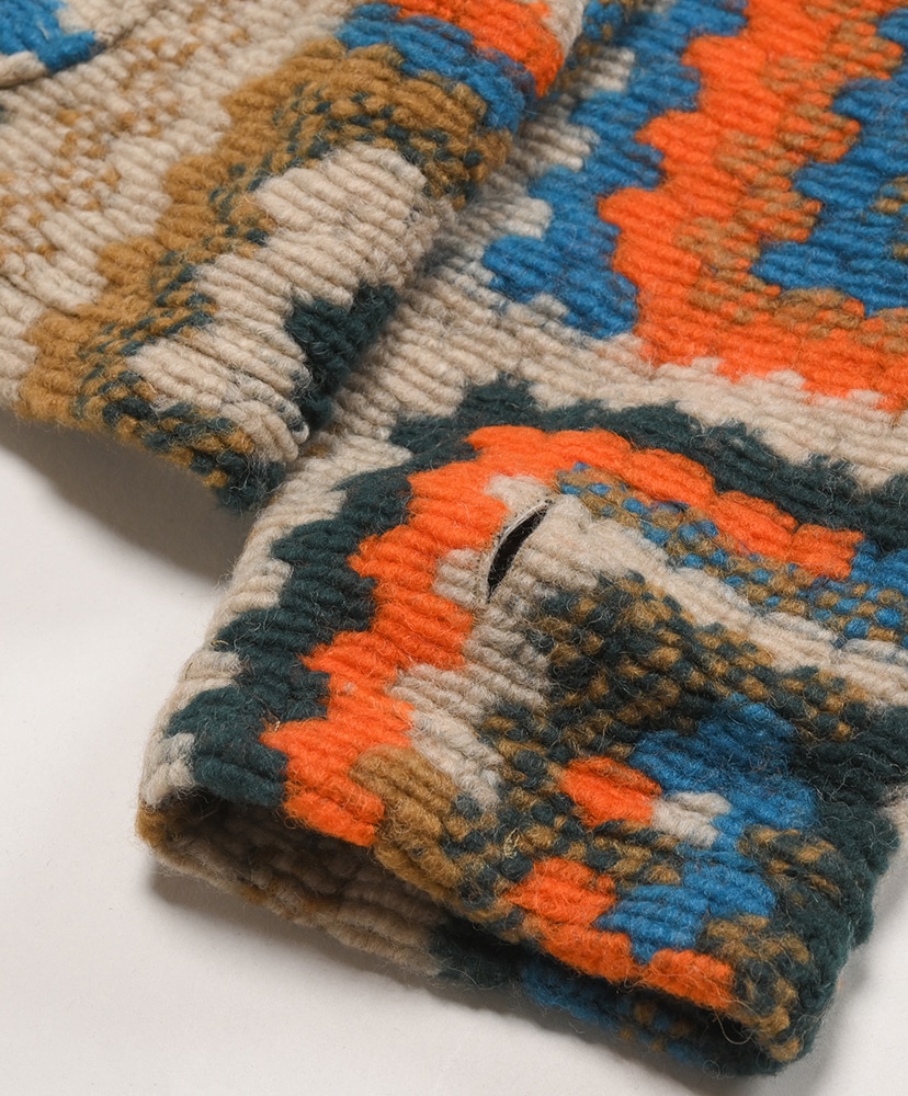 Knit Cardigan-Poky Wool Crochet Knit Multi Color/マルチカラー XS(MEN)