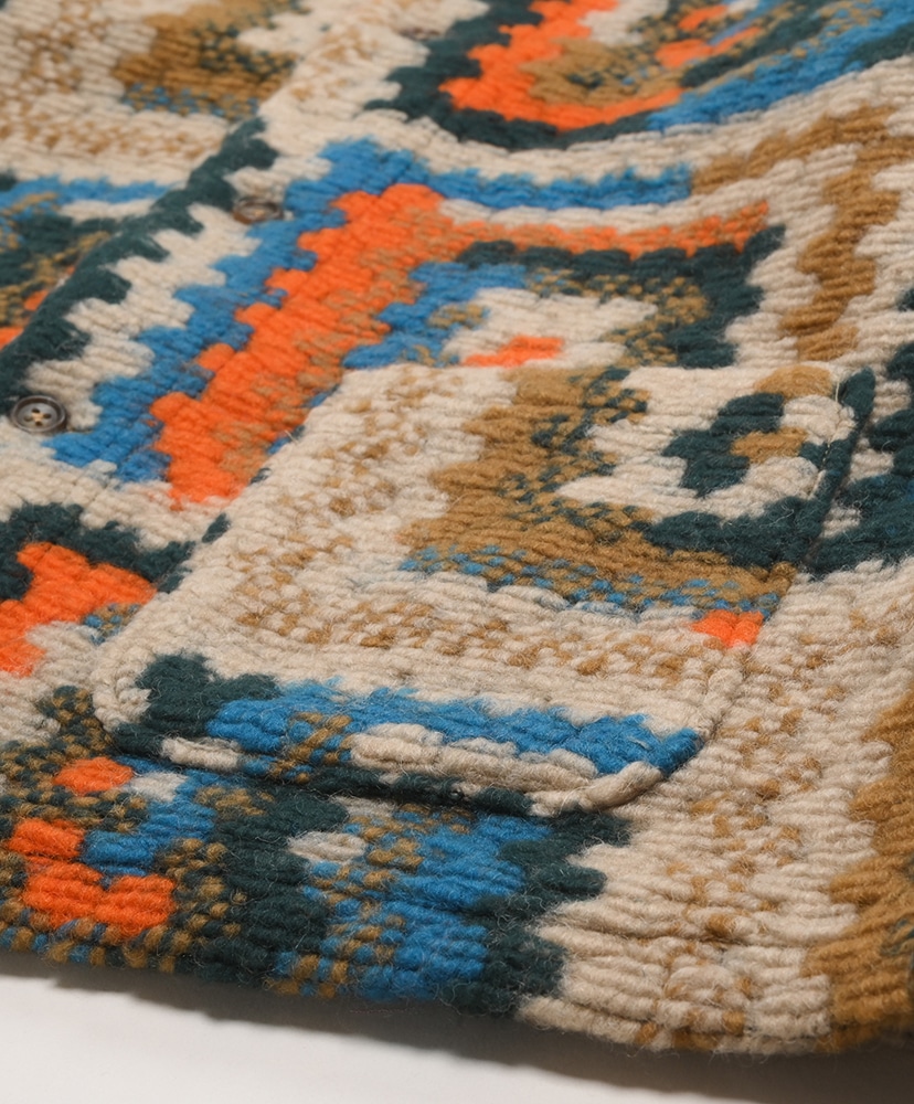 Knit Cardigan-Poky Wool Crochet Knit Multi Color/マルチカラー XS(MEN)