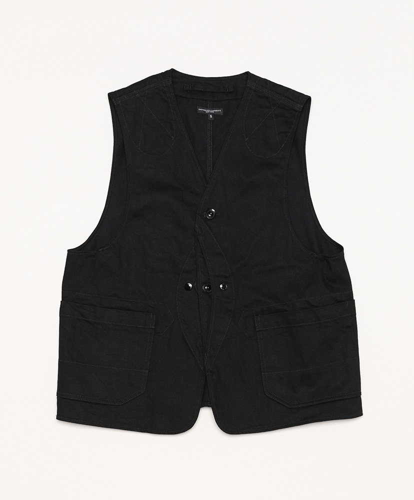 Upland Vest-Black Cotton Bull Denim(M(MEN) Black/ブラック