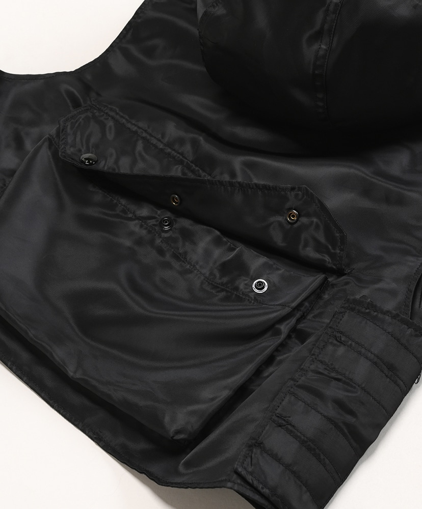 Hooded Short Vest-Polyester Pilot Twill Black/ブラック L(MEN)