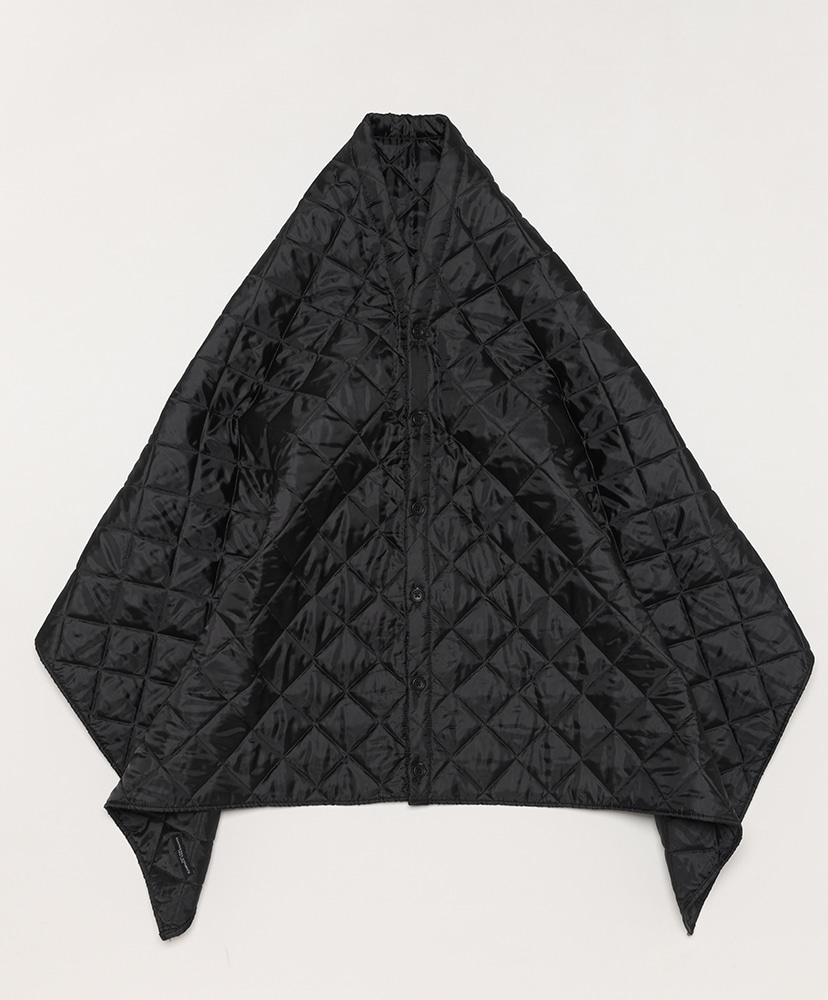 Button Shawl-Polyester Diamond Double Face Quilt(ONE(MEN) Black