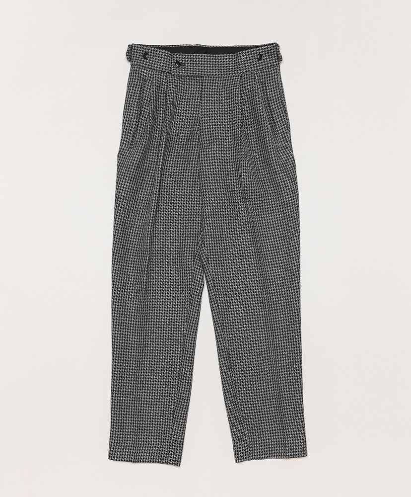 Tucked Side Tab Trouser-Poly Houndstooth(XS(MEN) Beige/ベージュ