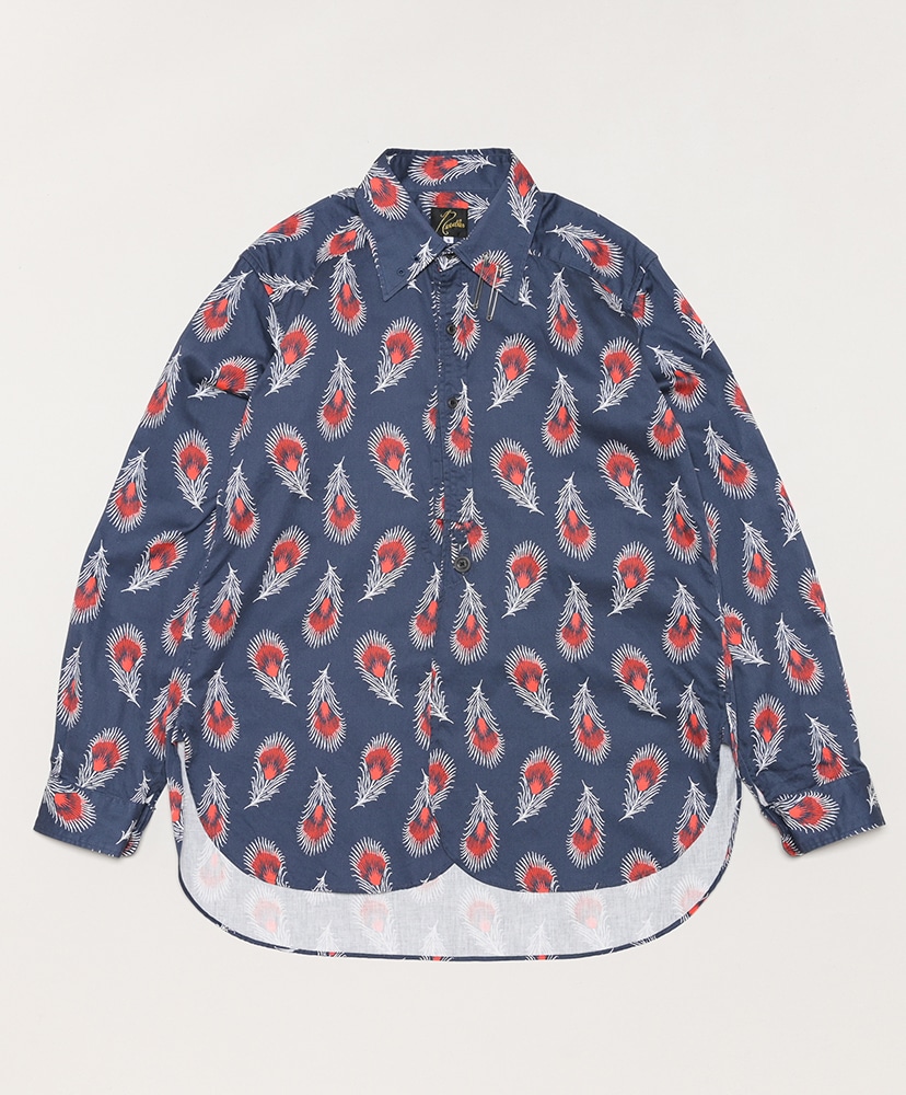 Pinhole Regular Collar EDW Shirt-Cotton Sateen/Printed(S(MEN