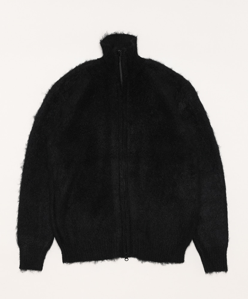 Zipped Mohair Cardigan-Solid(XS(MEN) Black/ブラック): NEEDLES