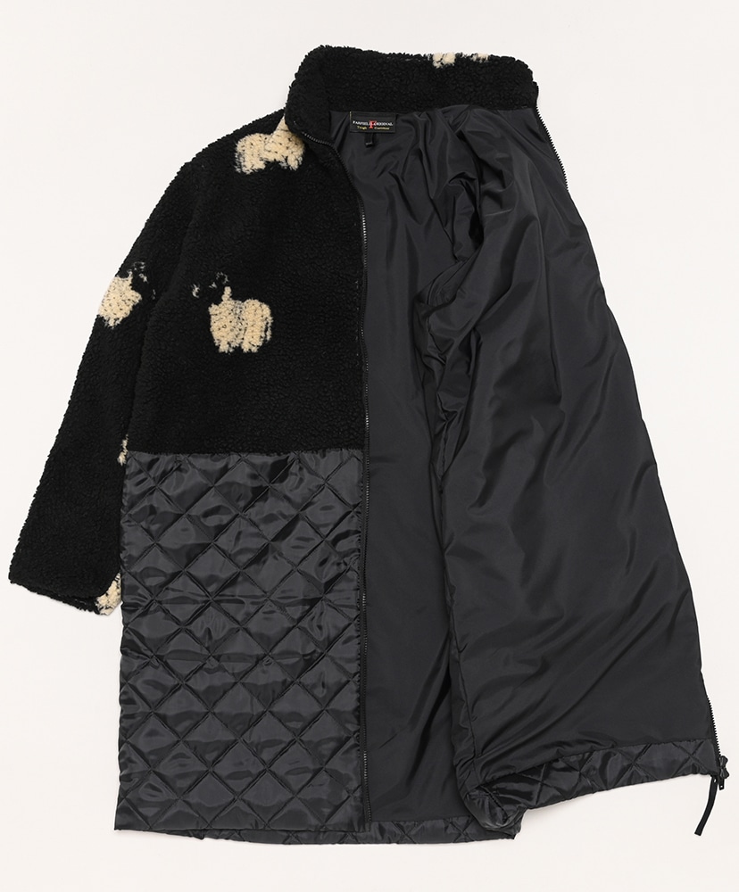 Quilting Coat-Sheep&Lamb(2(WOMEN) Black/ブラック): FARFIELD ORIGINAL