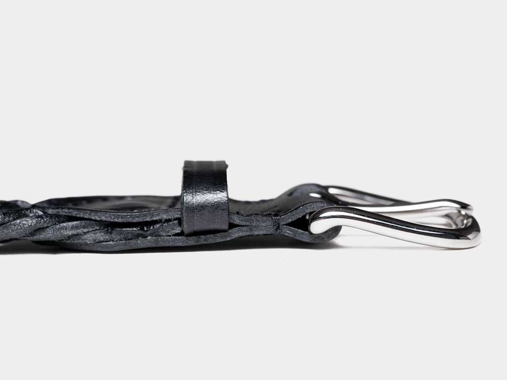 P0011 25mm Interlinked Plaited Belt(30(MEN) Black/ブラック