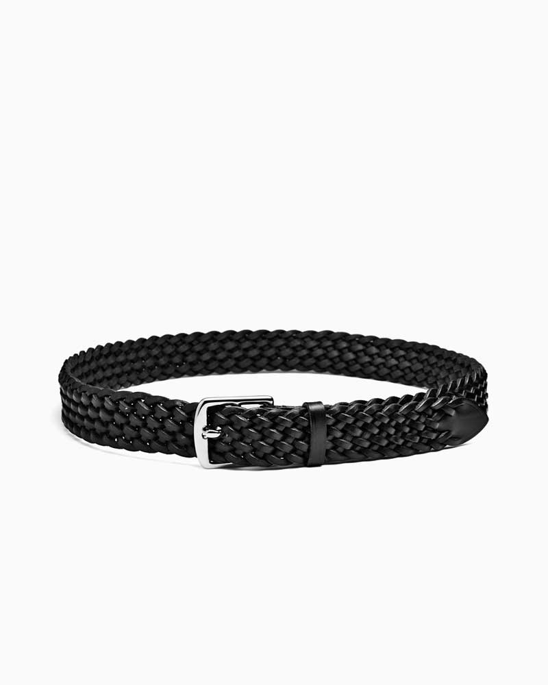 P0058 28mm Basket Weave Plaited Belt(30(MEN) Black/ブラック