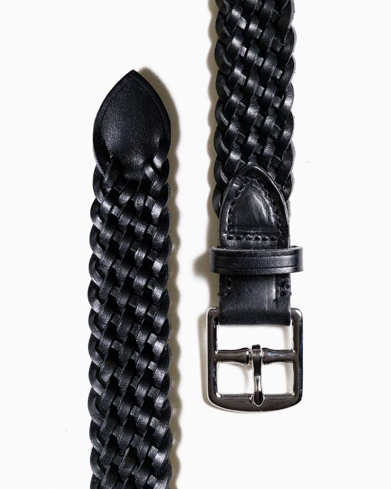 P0058 28mm Basket Weave Plaited Belt Black/ブラック 30(MEN)