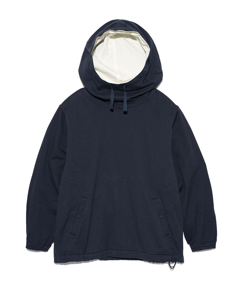 Cotton Wool Twill Hooded Pullover Parka(L(MEN) N/ネイビー): nanamica