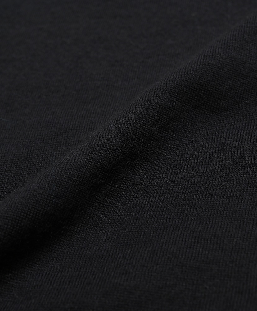 Super Merino Wool Middle Weight Round Neck Shirt Men's BK/ブラック L(MEN)