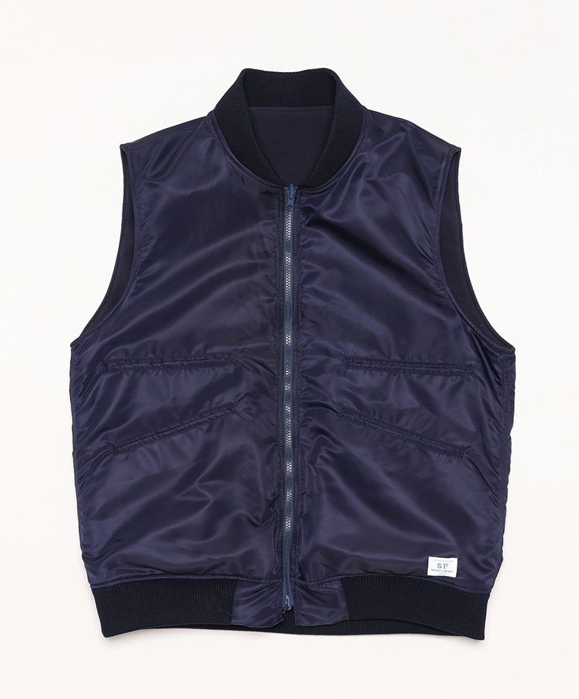 Wheel Barrow Vest-Recycle Nylon Twill(L(MEN) Navy/ネイビー): SASSAFRAS