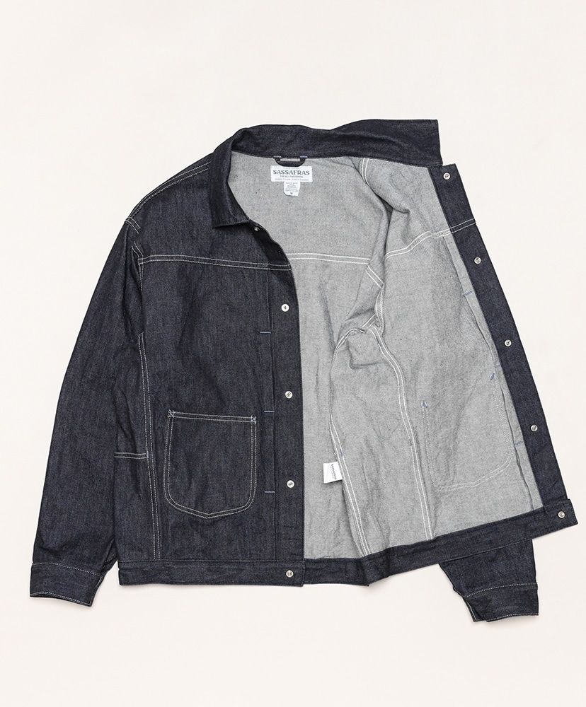 Gardener Jacket-13oz Denim(L(MEN) Indigo/インディゴ): SASSAFRAS