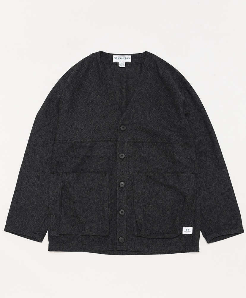 Digs Crew Carde Jacket-Tweedy Cotton(L(MEN) Beige/ベージュ): SASSAFRAS