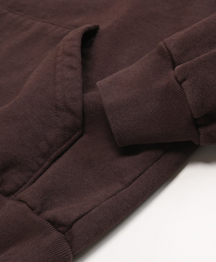 Garment Dye 14oz. Heavy Fleece Hooded Pullover Sweatshirt Chocolate/チョコレート L(MEN)
