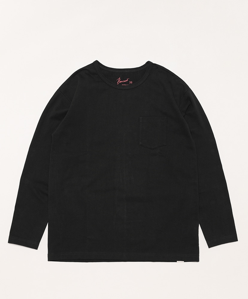 Heavy Weight Pocket Tee Long Sleeve(38(MEN) Black/ブラック): BONCOURA