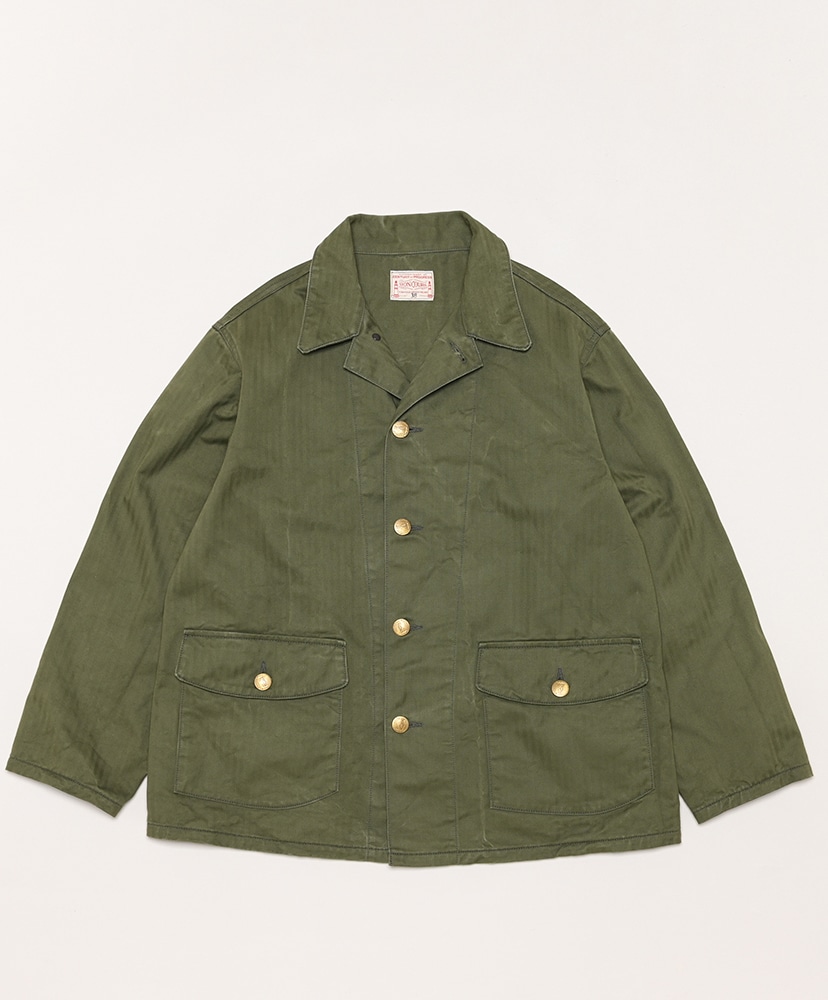 Coverall US Army Herringbone(36(MEN) Olive/オリーブ): BONCOURA