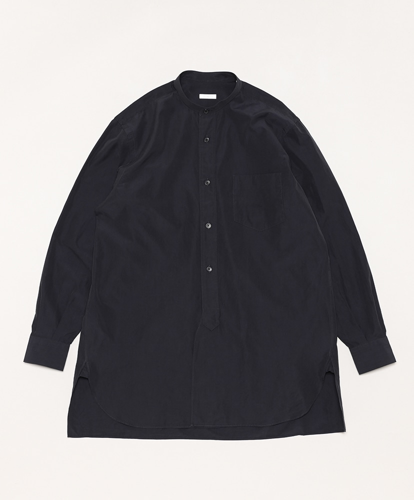 バンドカラーシャツ(0(WOMEN) Navy/ネイビー): COMOLI