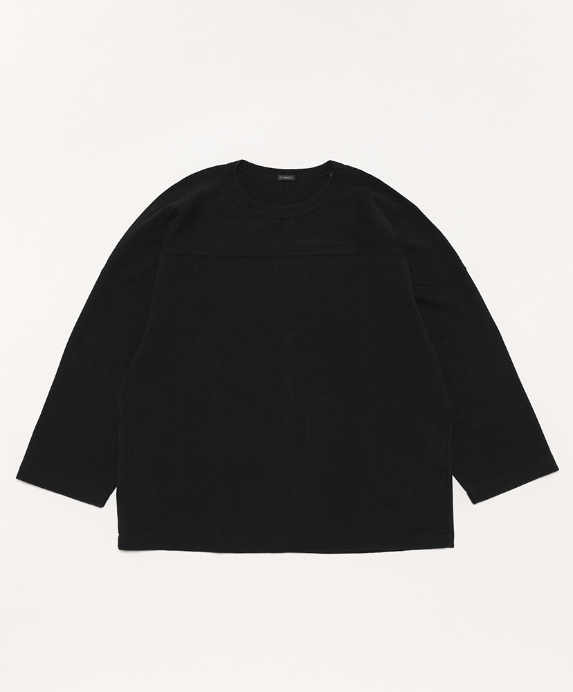 COMOLI (コモリ) フットボールTシャツ ブラック 1着丈625cm - トップス