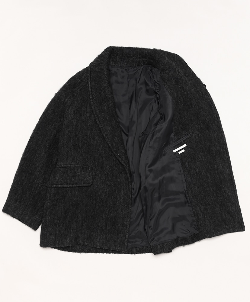 Wool Shaggy Shawl Cardigan Jacket(2(MEN) Heather Black/ヘザー