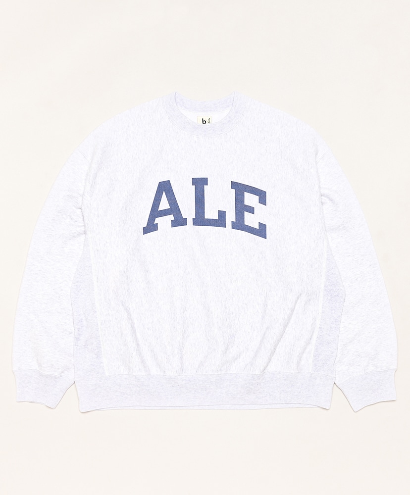 PRINT Sweat Crew-neck P/O Big(2(MEN) Heather White×ALE-Y/ヘザー