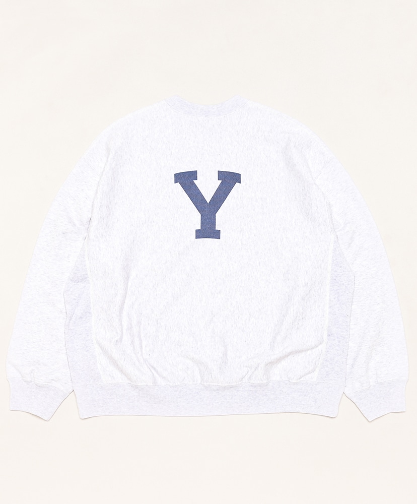 PRINT Sweat Crew-neck P/O Big(2(MEN) Heather White×ALE-Y/ヘザー