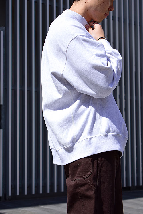 PRINT Sweat Crew-neck P/O Big(2(MEN) Heather White×ALE-Y/ヘザー