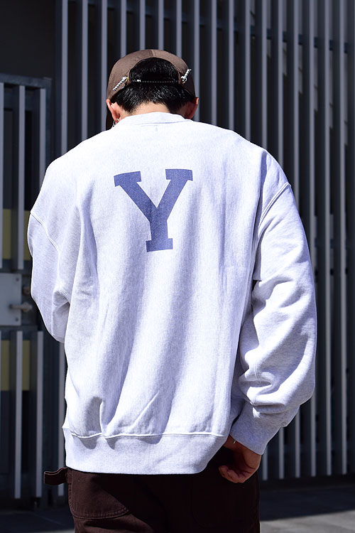 PRINT Sweat Crew-neck P/O Big(2(MEN) Heather White×ALE-Y/ヘザー