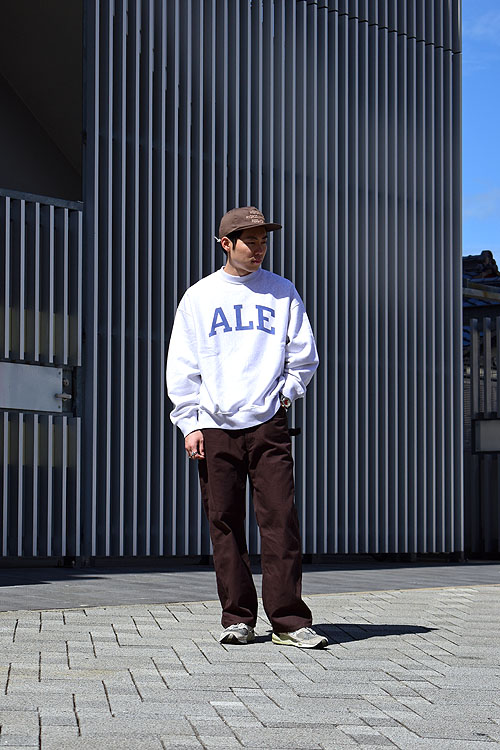 PRINT Sweat Crew-neck P/O Big(2(MEN) Heather White×ALE-Y/ヘザー