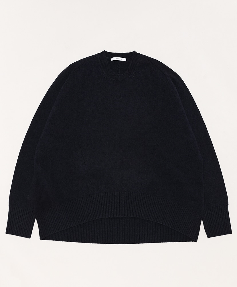 Wool 7G Crew Neck Knit(38(WOMEN) Navy/ネイビー): CINOH