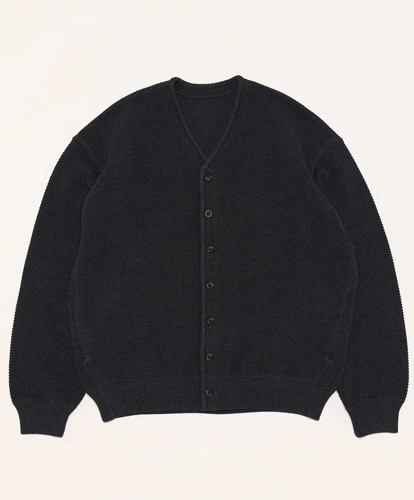 Moss Stitch V/N Cardigan(1(MEN) Khaki/カーキ): crepuscule