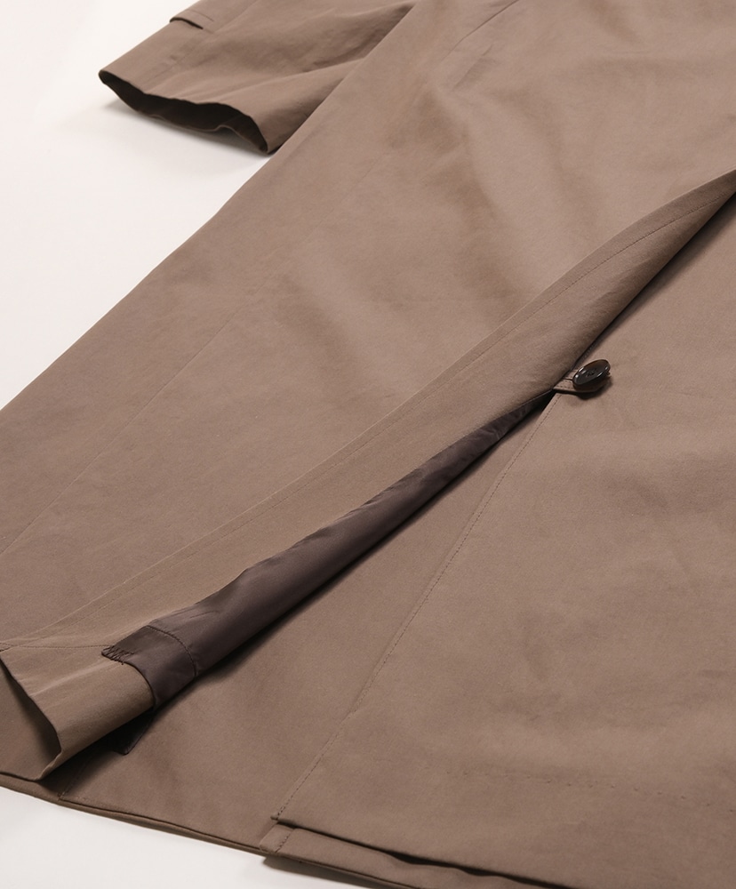 Finx Hard Twist Gabardine Soutien Collar Coat(4(MEN) Brown Gray