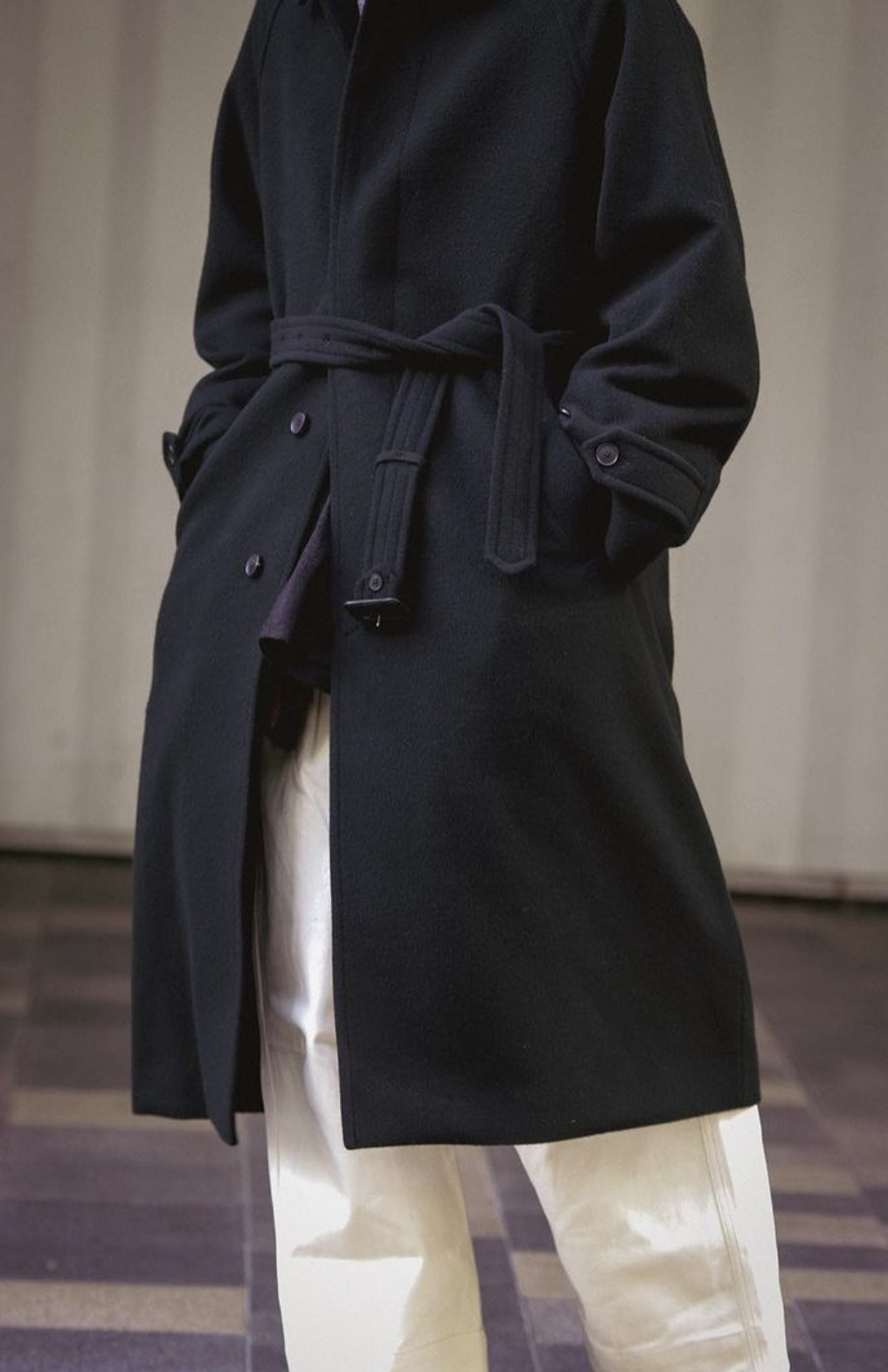 CASHMERE WOOL MOSSER SOUTIEN COLLAR COAT - ステンカラーコート