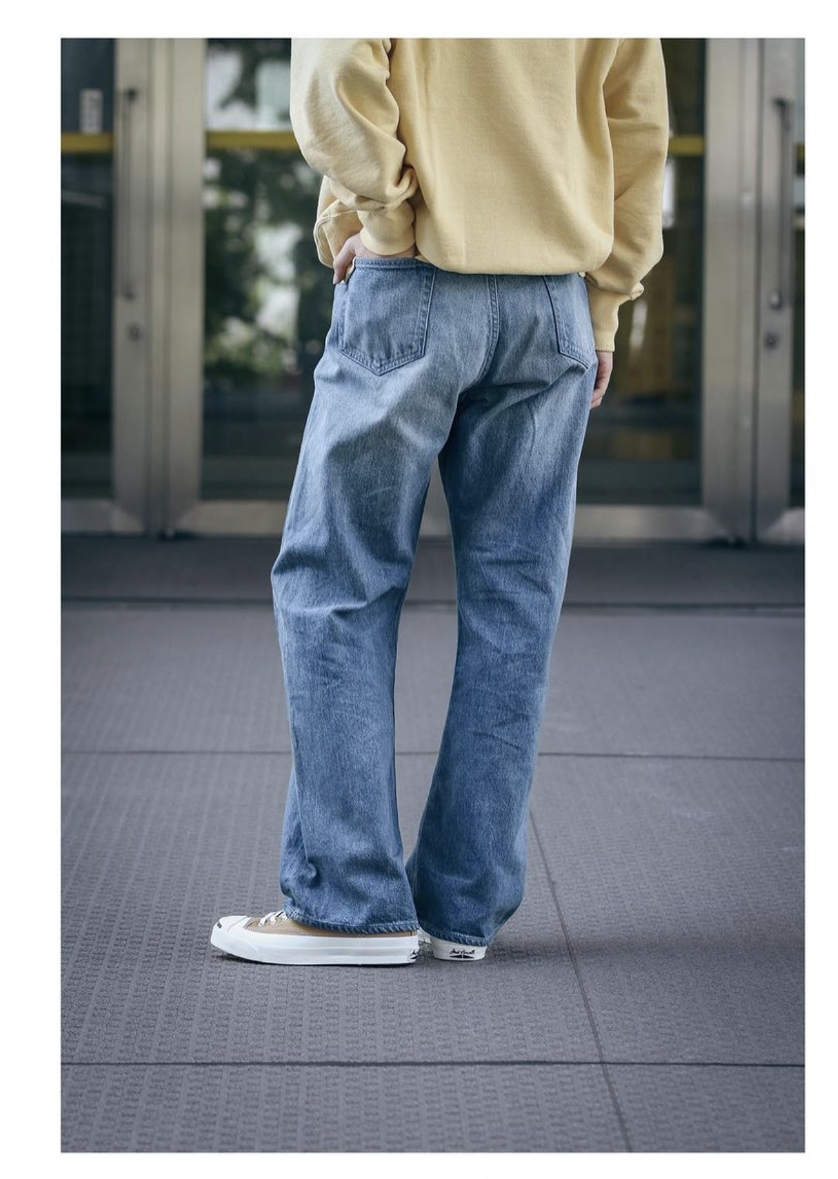 AURALEE SELVEDGE FADED LIGHT DENIM PANTS - デニム/ジーンズ