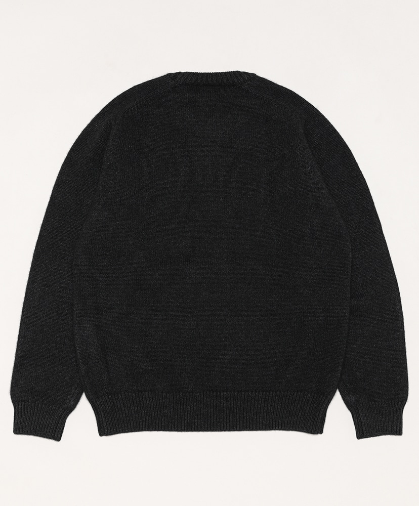 Unisex Heavy Weight Cashmere Crew Neck(3(MEN) Black/ブラック): BATONER