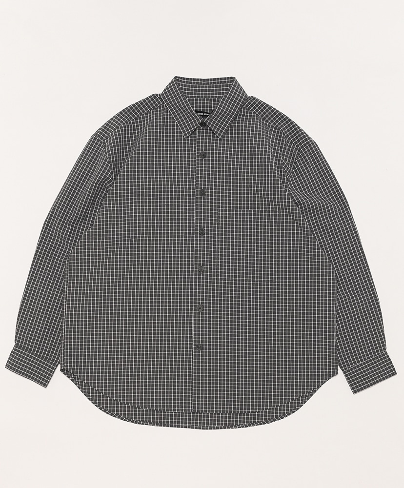 Big Shirt Two-Cotton Grid Cloth