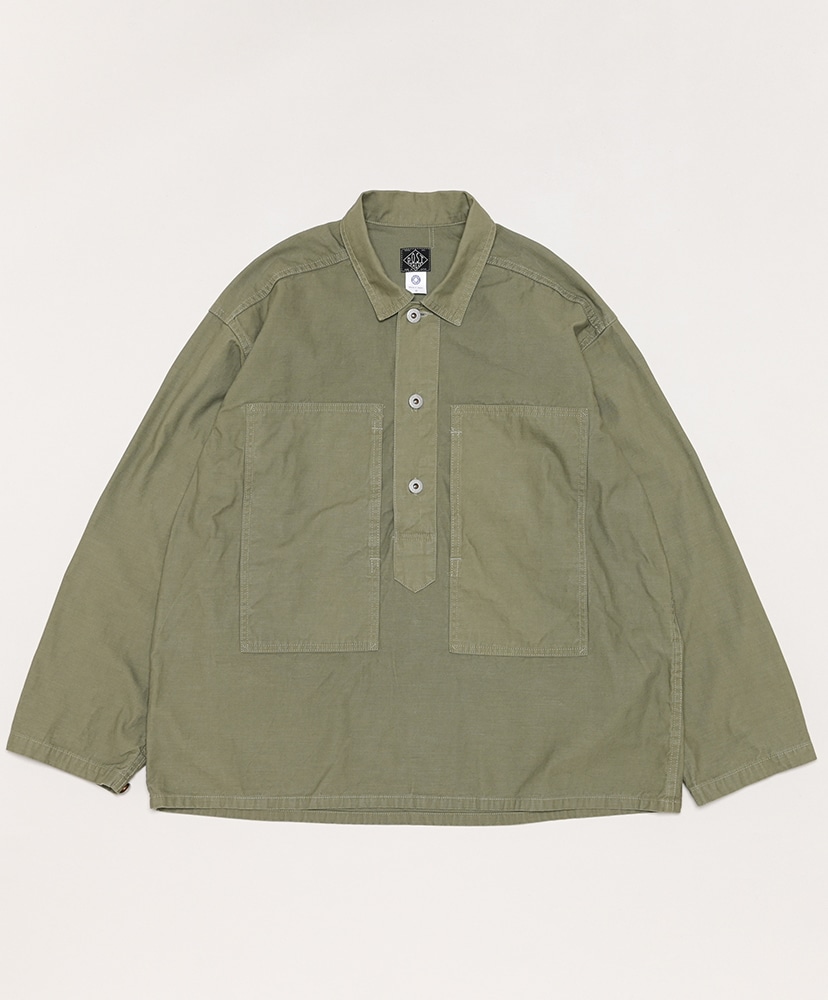 Army Shirt-Vintage Sateen(L(MEN) Olive/オリーブ): POST O'ALLS