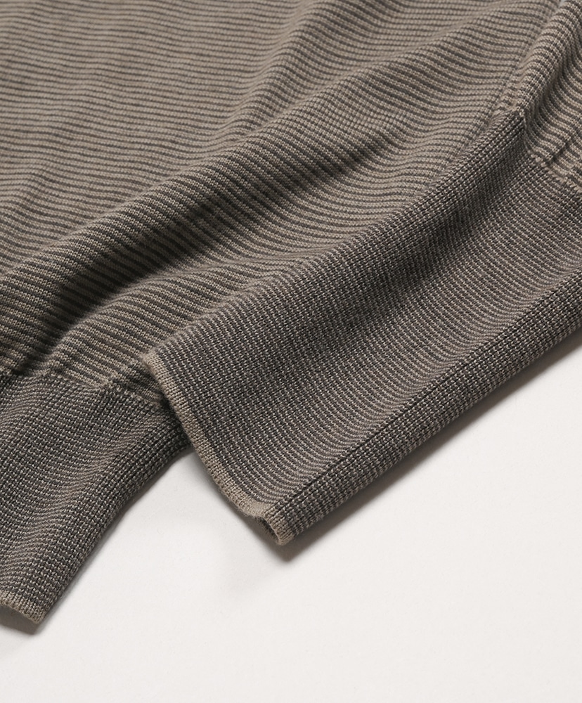 L/S Knit Polo Shirt Stripe/ストライプ 1(MEN)