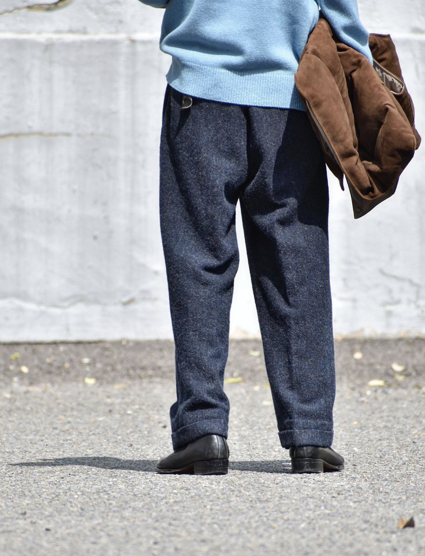 Tweed Two Tuck Trousers(2(MEN) Navy/ネイビー): A.PRESSE