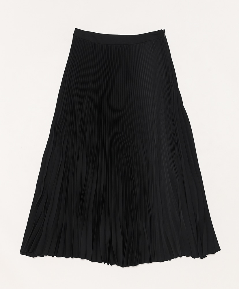 Satin Pleats Skirt(0(WOMEN) Black/ブラック): Graphpaper