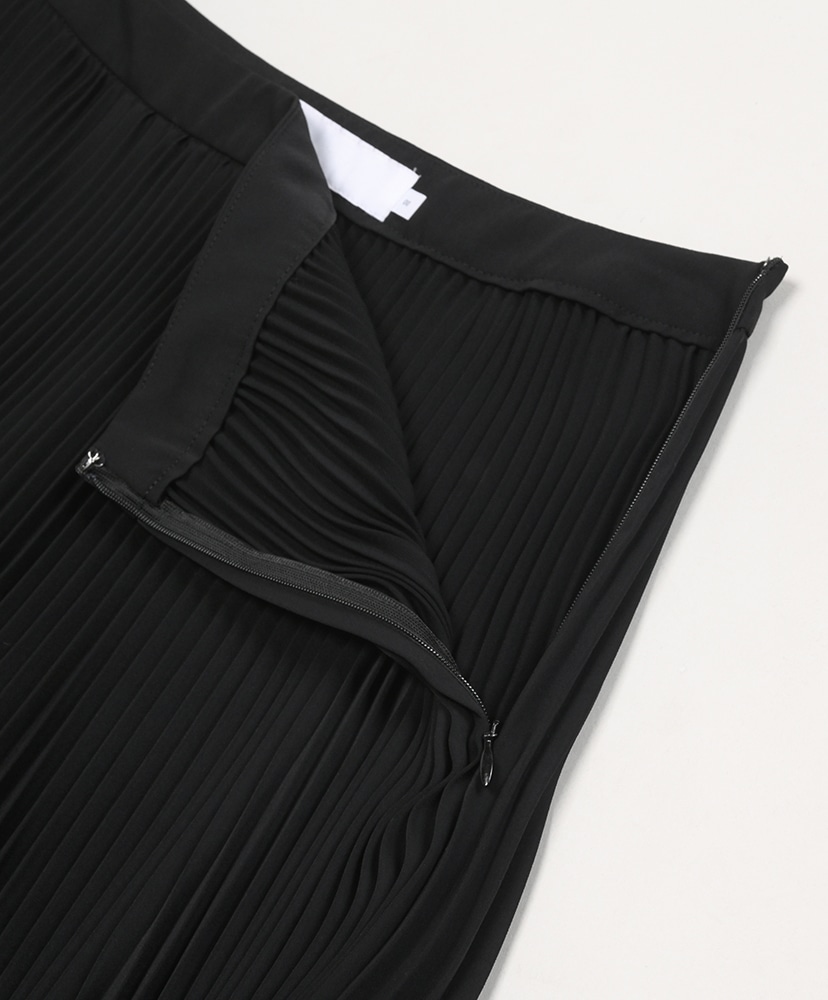 Satin Pleats Skirt Black/ブラック 0(WOMEN)