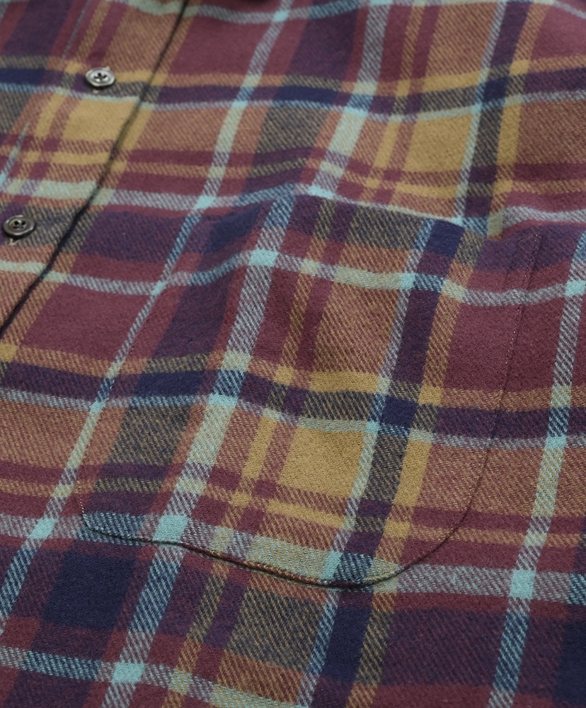 LS500 Regular Collar Shirt Brown Check/ブラウンチェック L(MEN)