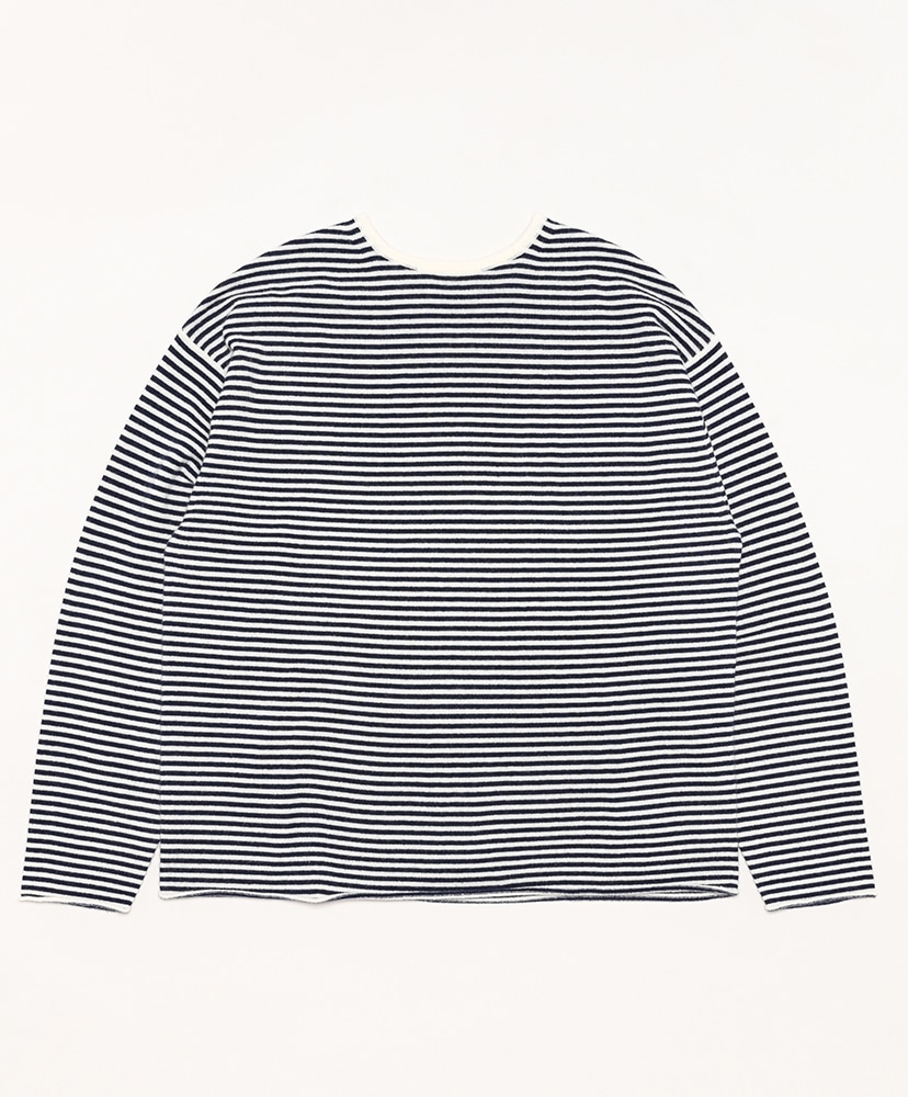 Border Line Cashmere Long Sleeve Tee(1(MEN) White/ホワイト): BODHI