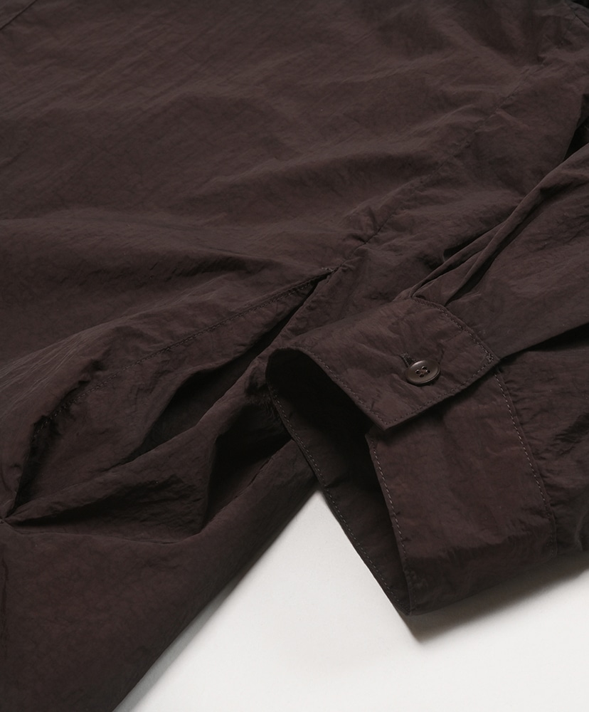 Hand Dyed Nylon-Shirt Jacket(04(MEN) Brown/ブラウン): ATON